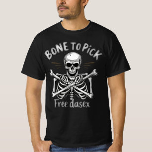 Bone to Pick Horror Skeleton Halloween's Day Men T-Shirt