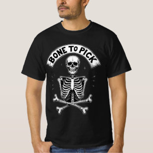 Bone to Pick Horror Skeleton Halloween's Day Men T-Shirt