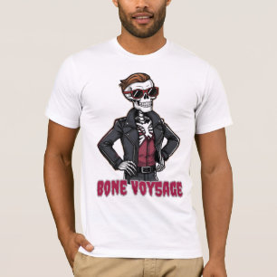 Bone Voyage – Funny Skeleton Halloween Travel T-Shirt