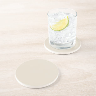 Bone White Round Sandstone Coaster