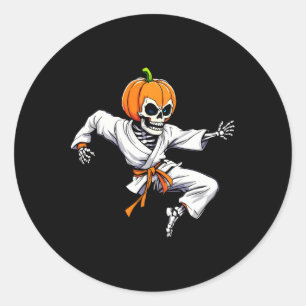 Bonebreaker The Halloween Kata Of The Undead Fun S Classic Round Sticker