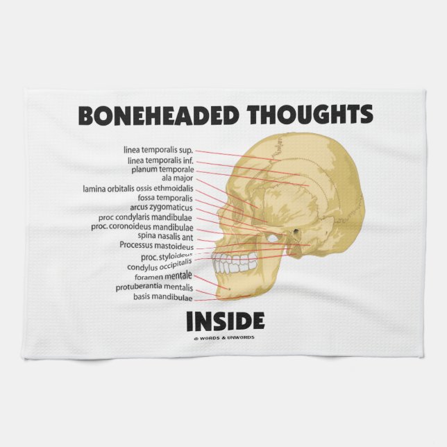 Boneheaded Thoughts Inside Tea Towel (Horizontal)