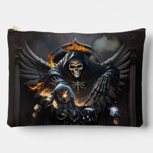 Bones and magic, skeleton with the mystical dice. accessory pouch