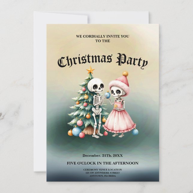 Bones, baubles, and a bit of magic invitation (Front)