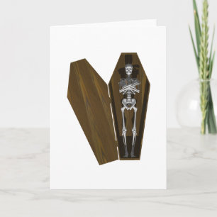 Bones in a Coffin: Halloween: Card