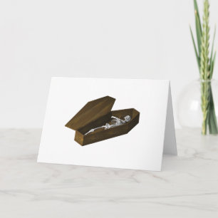 Bones in a Coffin: Halloween: Card