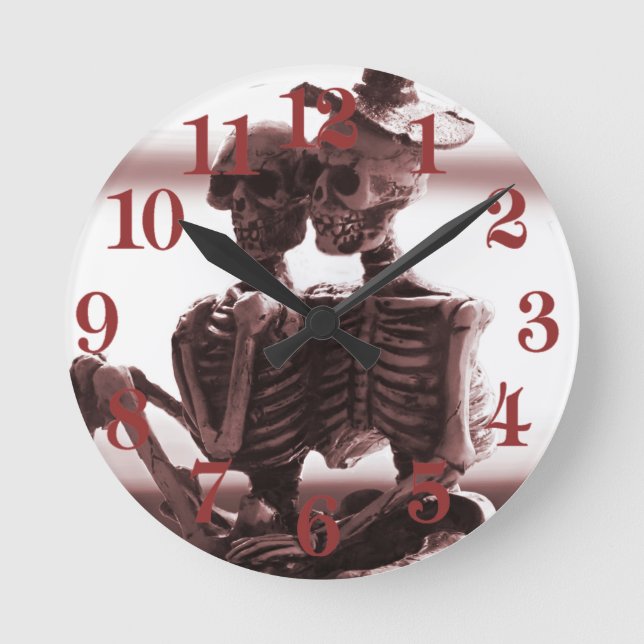 Bones In Love Round Clock (Front)