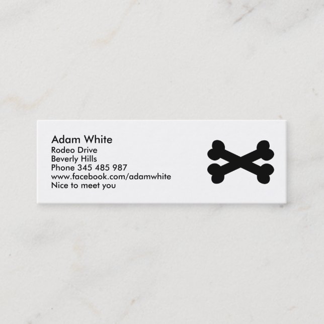 Bones Mini Business Card (Front)