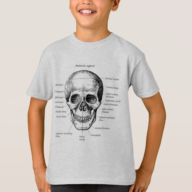 Bones of the Human Skull T-Shirt (Front)