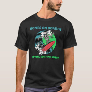 Bones On Boards Undying Surfing Spirit Skull T-Shirt