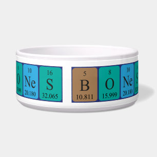 Bones periodic table name pet bowl 2A