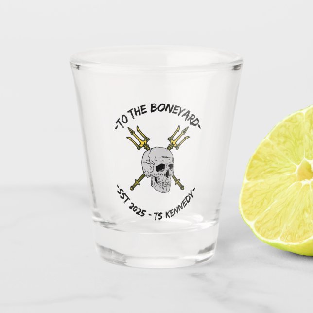Boneyard  shot glass (Front)