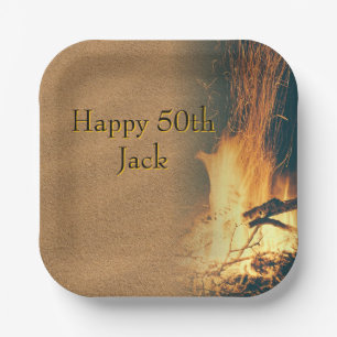 Bonfire Birthday Party Paper Plates