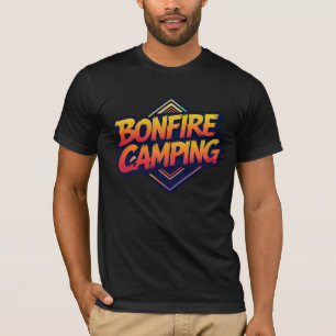 🔥 Bonfire Camping Adventure - Retro 80s Outdoor T-Shirt