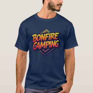 🔥 Bonfire Camping Adventure - Retro 80s Outdoor T-Shirt