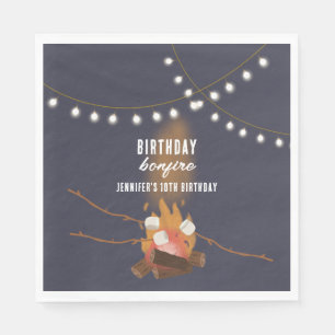 Bonfire & Camping Outdoor Campfire Birthday Party Napkin