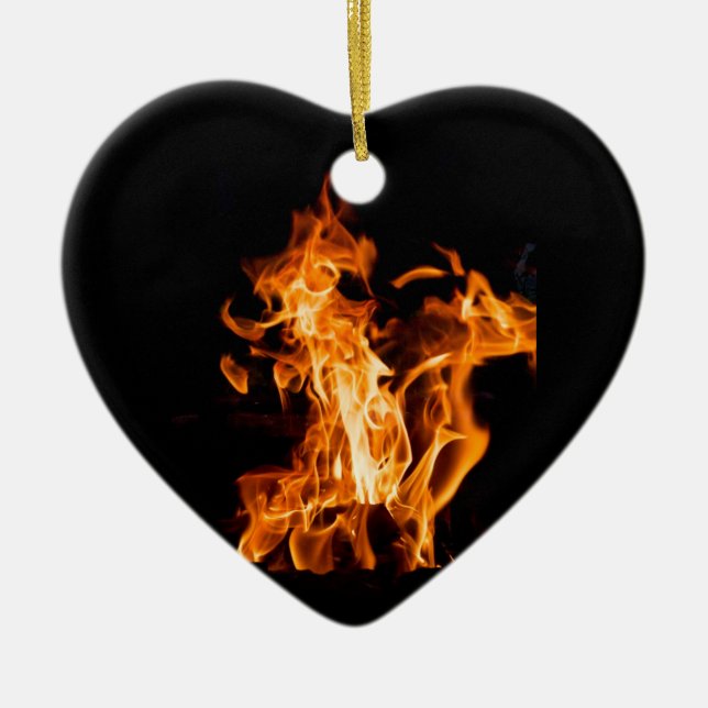 Bonfire Ceramic Tree Decoration (Front)