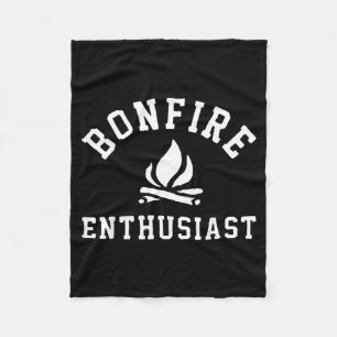 Bonfire Enthusiast Campfire Funny Camping Men Fleece Blanket