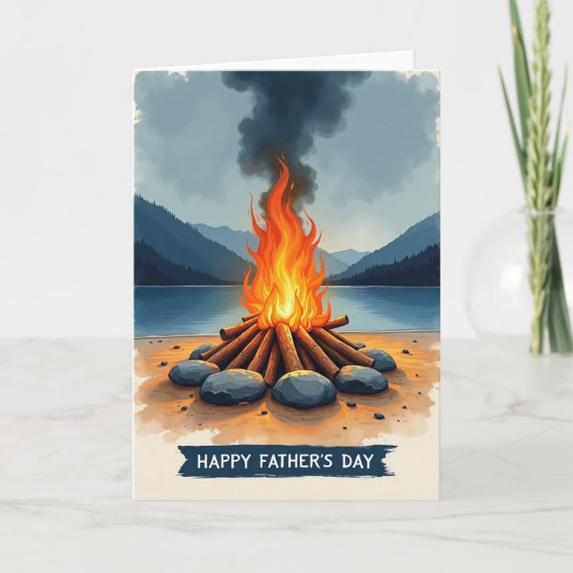 Bonfire Fathers Day Card (Front)