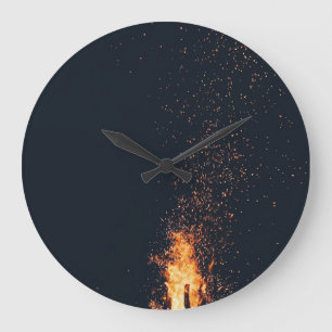 bonfire large clock