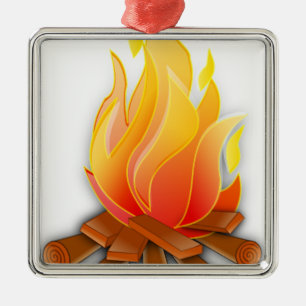 Bonfire Metal Ornament
