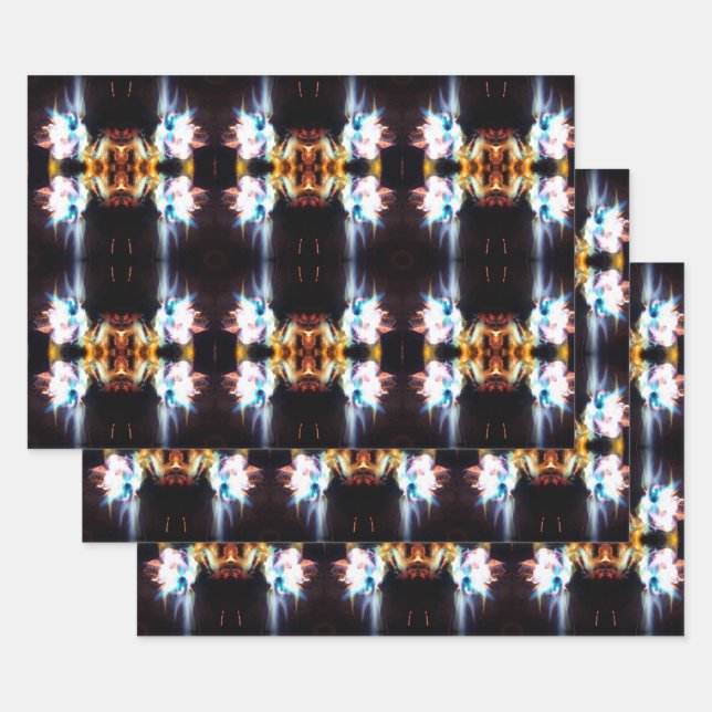 Bonfire | Mirror Tiled |  Wrapping Paper Sheet (Set)