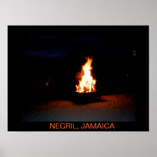 Bonfire Negril, Jamaica Print