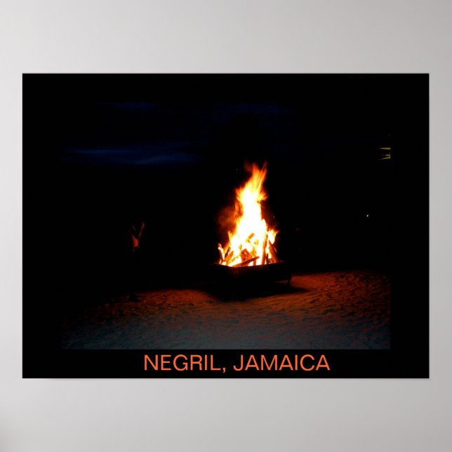 Bonfire Negril, Jamaica Print (Front)