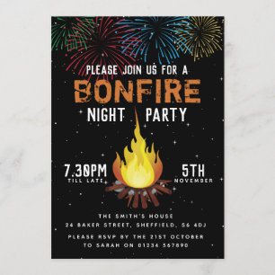 Bonfire Night Party invitation