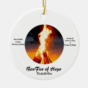 Bonfire of Hope Ceramic Ornament