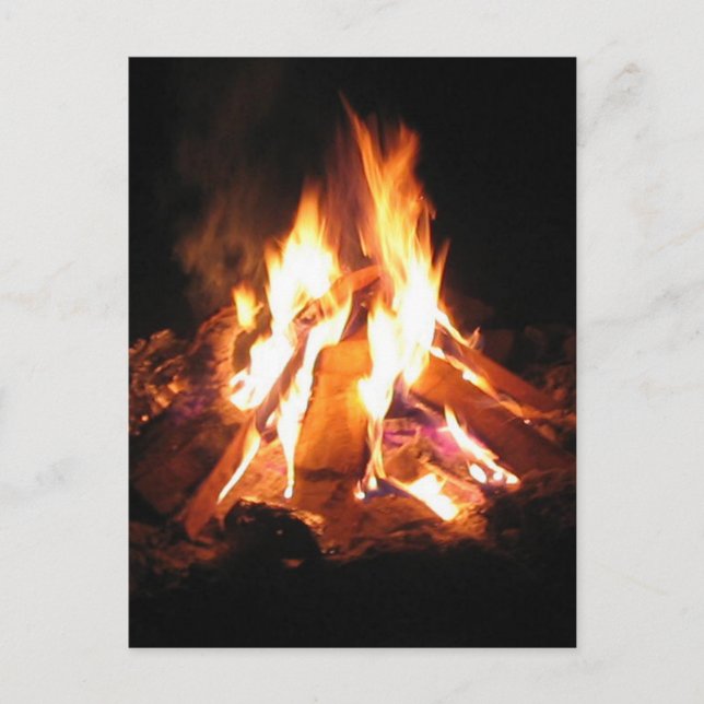 BonFire Party  Bon Bonne Fire Invitation Postcard (Front)