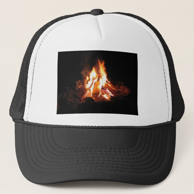 BonFire Party  Bon Bonne Fire Trucker Hat (Front)