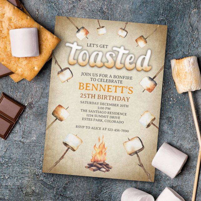 Bonfire Toasted Adult Birthday Invitation (Creator Uploaded)