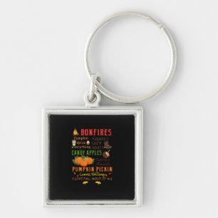Bonfires Pumpkin Spice Everything Fall Gift Key Ring