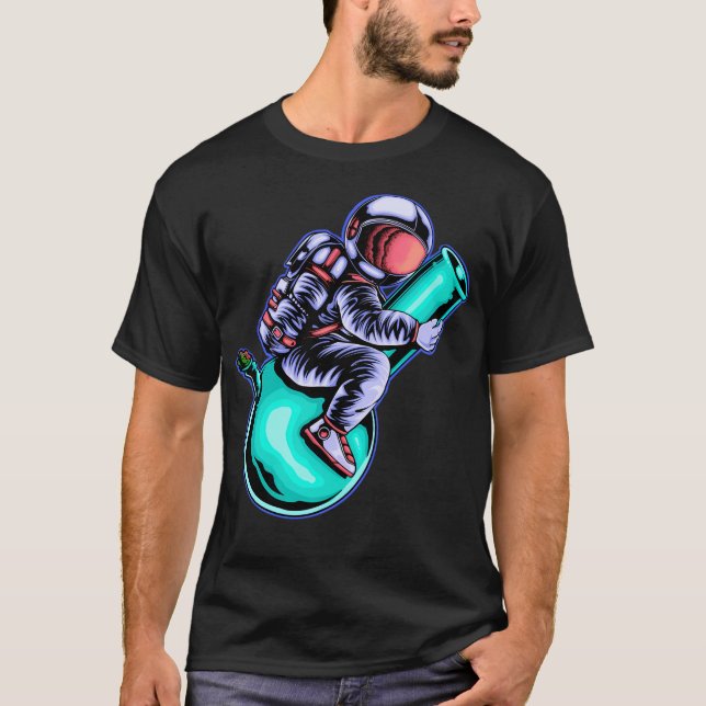 Bong Astronautfunny Astronaut Shirt Weed 	 Stoner  (Front)