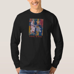 Bong & Bones Skull Roses Love Birds Graphic T-Shirt