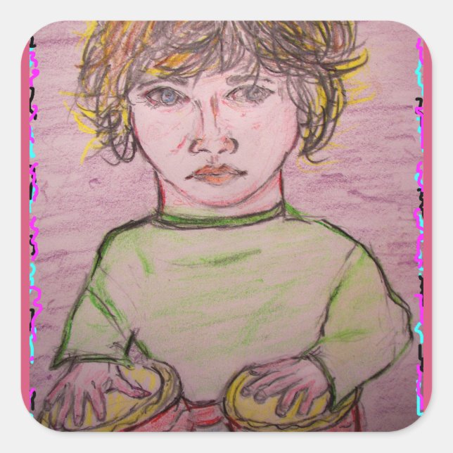 bongo boy square sticker (Front)