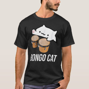 bongo cat meme tshirt with a cute bongo cat