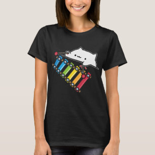 Bongo Cat Playing marimba t-shirt cute Gamer meme