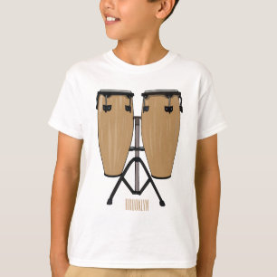 Bongo drum cartoon illustration  T-Shirt