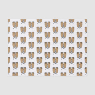 Bongo drum cartoon illustration tissue paper