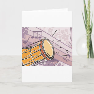 Bongo Drum Music Greeting Card