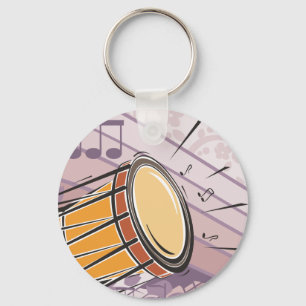 Bongo Drum Music Key Ring