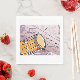 Bongo Drum Music  Napkin
