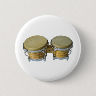 Bongo Drums 6 Cm Round Badge