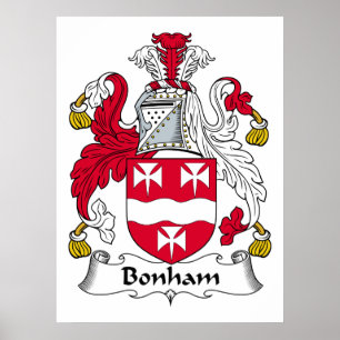 Bonham Family Crest Poster