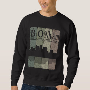 Bonham Periodic Table Elements Bonham Texas Retro Sweatshirt