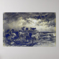 Bonheur - A Cowherd Driving Cattle