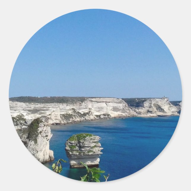  Bonifacio en Corse Classic Round Sticker (Front)
