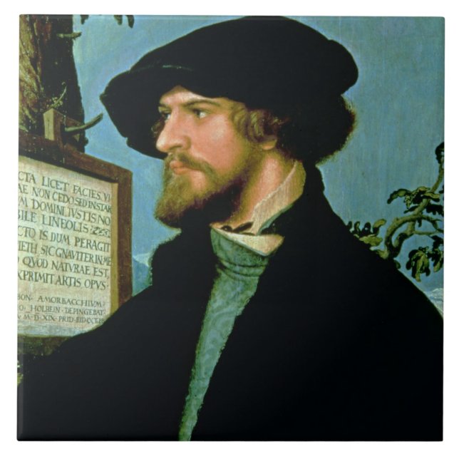 Bonifacius Amerbach, 1519 (oil on pinewood) Tile (Front)